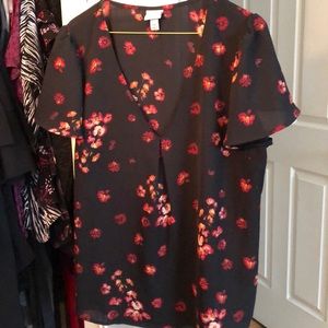 Short sleeve bed neck blouse